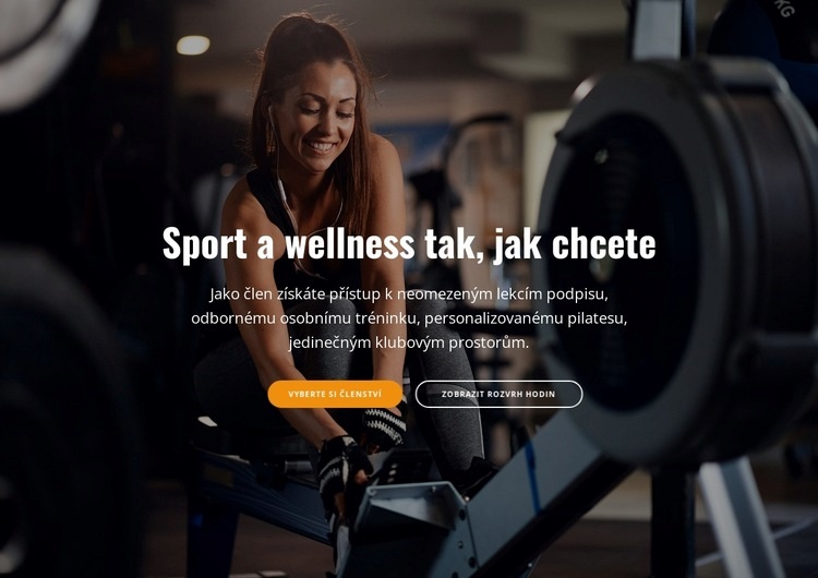 Vítejte ve sportovním a wellness centru Šablona CSS