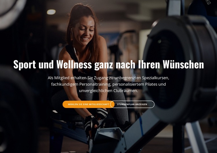 Willkommen im Sport- und Wellnesscenter HTML-Vorlage