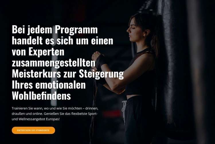 Programme und Meisterkurse Website-Modell