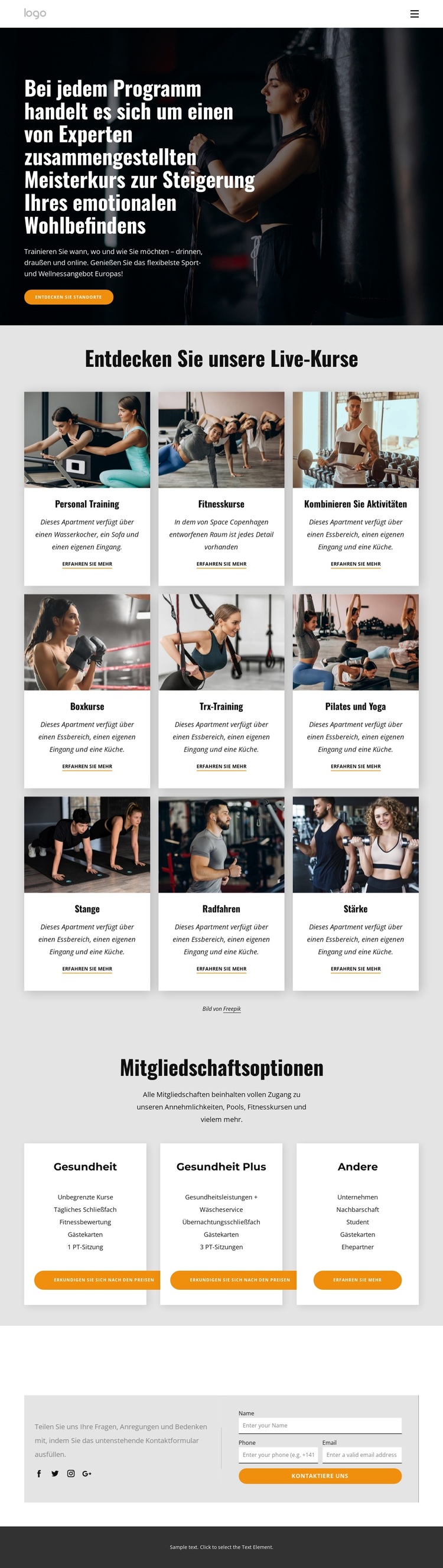 Ein ergebnisorientiertes Training WordPress-Theme