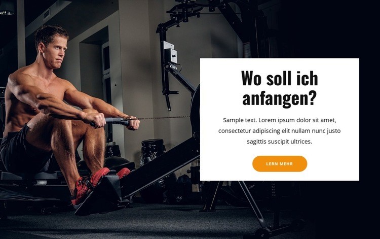 Buchen Sie und genießen Sie unsere Workouts Landing Page