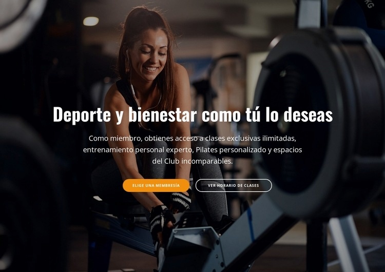 Bienvenido al centro deportivo y de bienestar. Creador de sitios web HTML