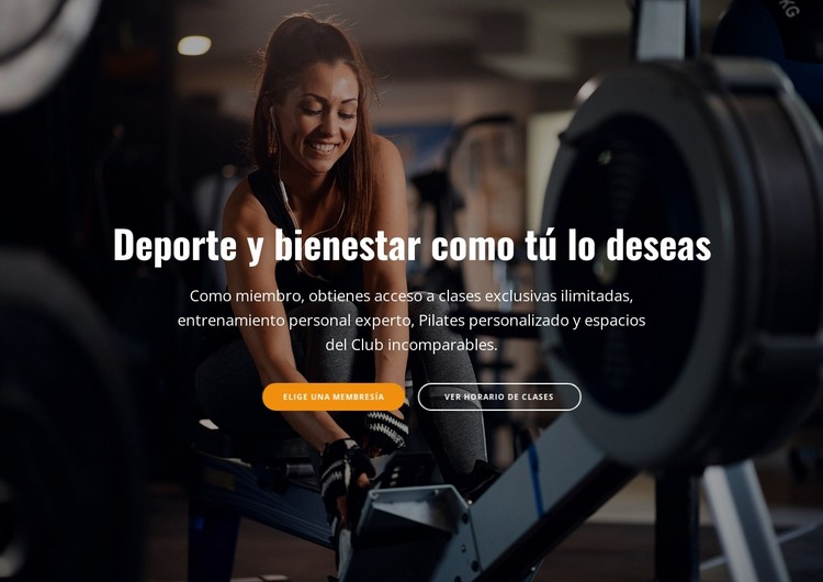 Bienvenido al centro deportivo y de bienestar. Plantilla HTML