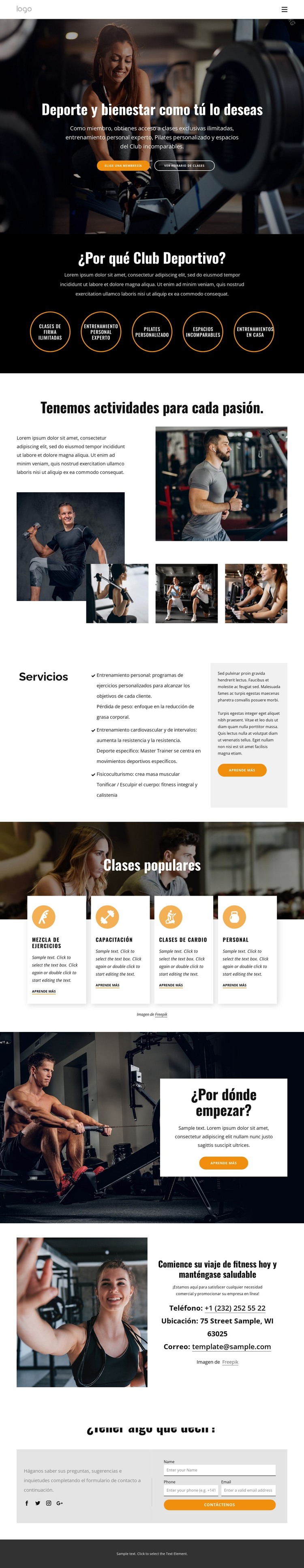 Encuentra tu estilo de vida saludable Plantilla HTML