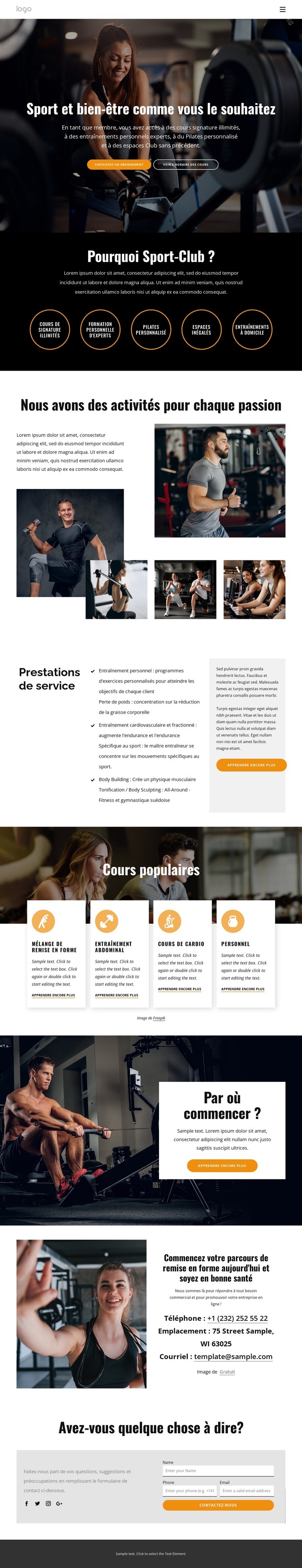 Trouvez votre mode de vie sain Modèle HTML5