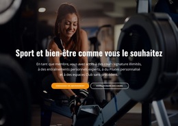 Bienvenue Au Centre De Sport Et De Bien-Être - Page De Destination