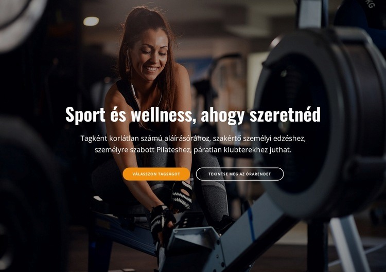 Üdvözöljük a sport- és wellnessközpontban Weboldal sablon