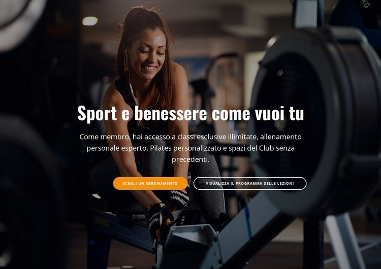 Benvenuti nel centro sportivo e benessere Costruttore di siti web HTML