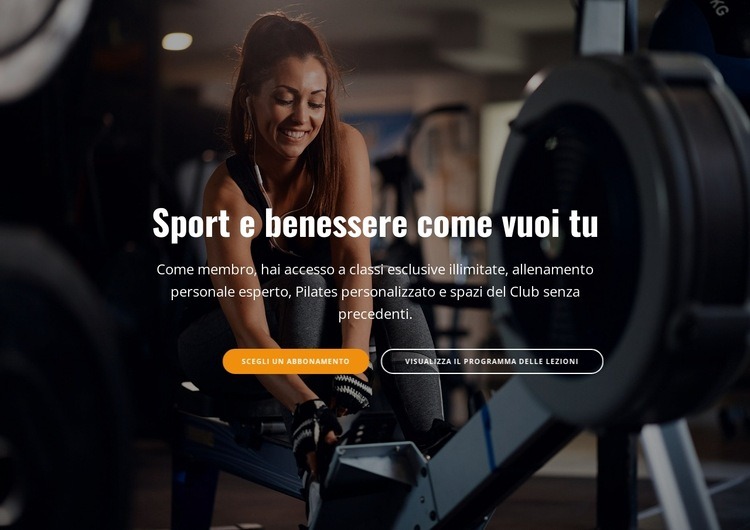 Benvenuti nel centro sportivo e benessere Modello