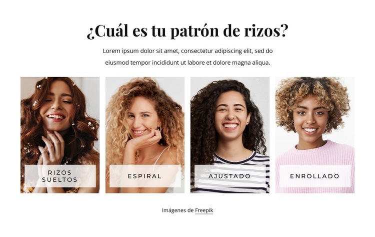 Patrón de pelo rizado Creador de sitios web HTML