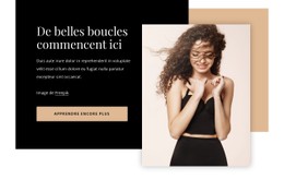 Mise En Page CSS Gratuite Pour De Belles Boucles Commencent Ici