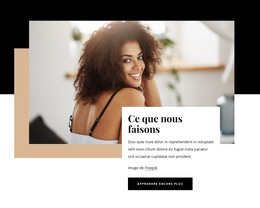 Nous Utilisons Uniquement Les Meilleurs Produits Capillaires Pour Cheveux Bouclés - Modèle De Page HTML