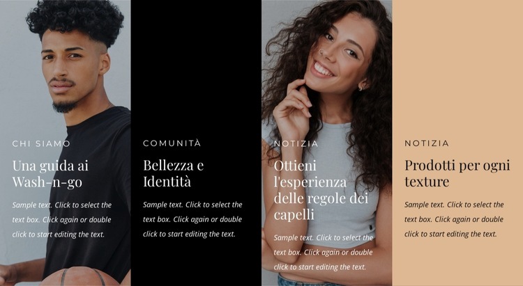 Ricci e onde sono molto trendy Progettazione di siti web