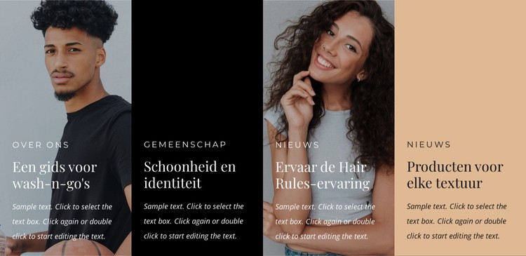 Krullen en golven zijn erg trendy CSS-sjabloon