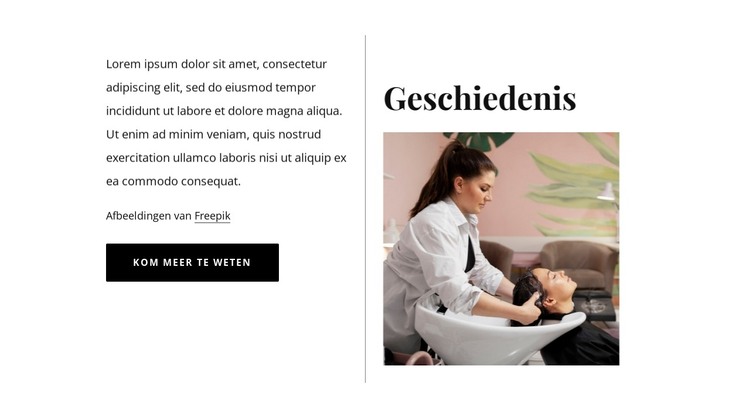 Geschiedenis van schoonheidssalon HTML-sjabloon