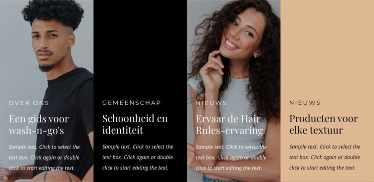 Krullen en golven zijn erg trendy Sjabloon voor één pagina