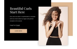 Beautiful Curls Starts Here - One Page Template For Any Device