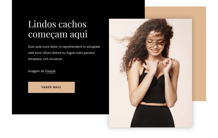 Cachos lindos começam aqui Modelo HTML