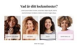 Lockigt Hårmönster - HTML-Sidmall