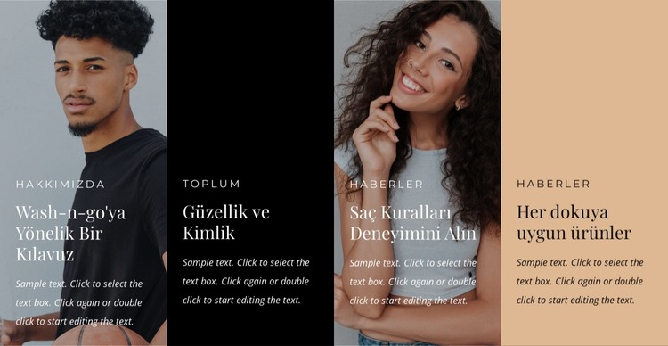 Bukleler ve dalgalar çok moda HTML Şablonu