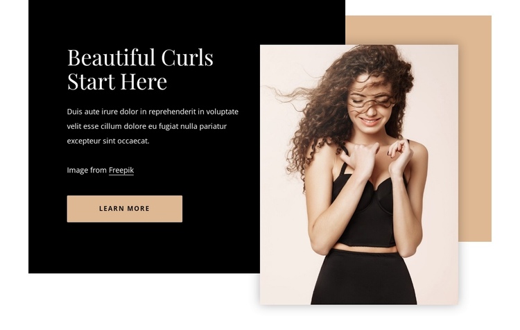 Beautiful curls starts here Website Builder Software