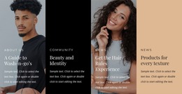 Curls And Waves Are Very Trendy - Free Website Mockup