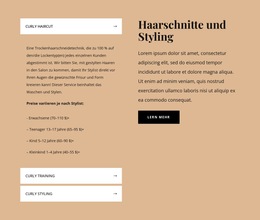 Haarschnitte Und Styling – Fertiges Website-Design