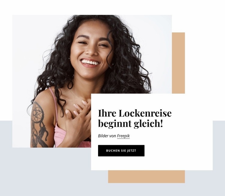 Das lockige Studio Landing Page