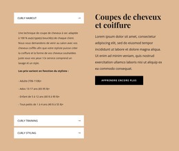 Coupes De Cheveux Et Stylisme - Modèle De Page HTML