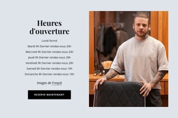 Horaires Du Salon De Beauté - Thème WordPress Premium