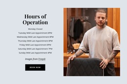 Beauty Salon Hours - HTML Builder Drag And Drop