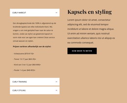 Webpagina Voor Kapsels En Styling