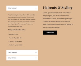 Haircuts And Styling Template