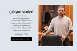 Güzellik Salonu Çalışma Saatleri - HTML Builder Drag And Drop