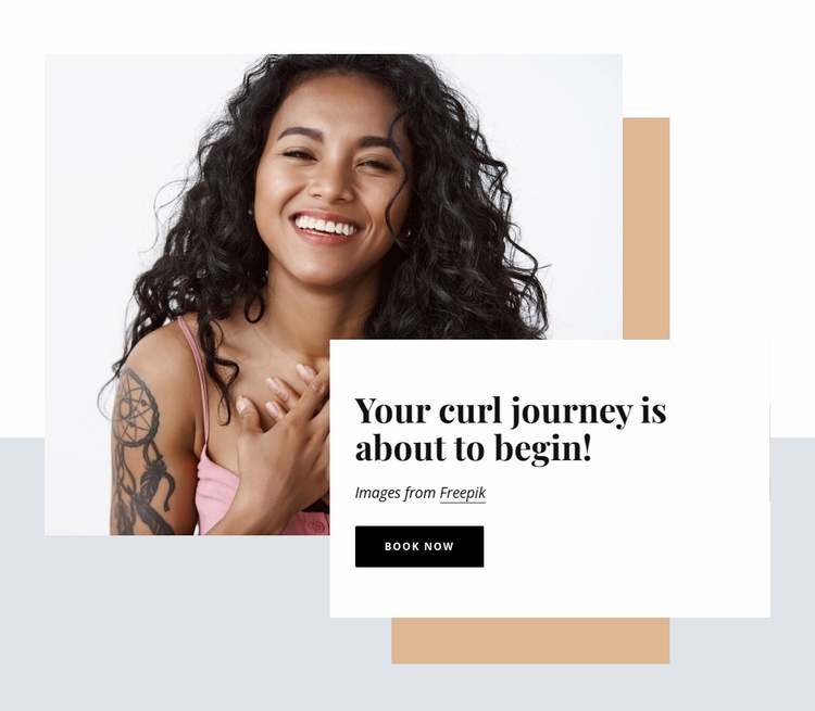 The curly studio Landing Page