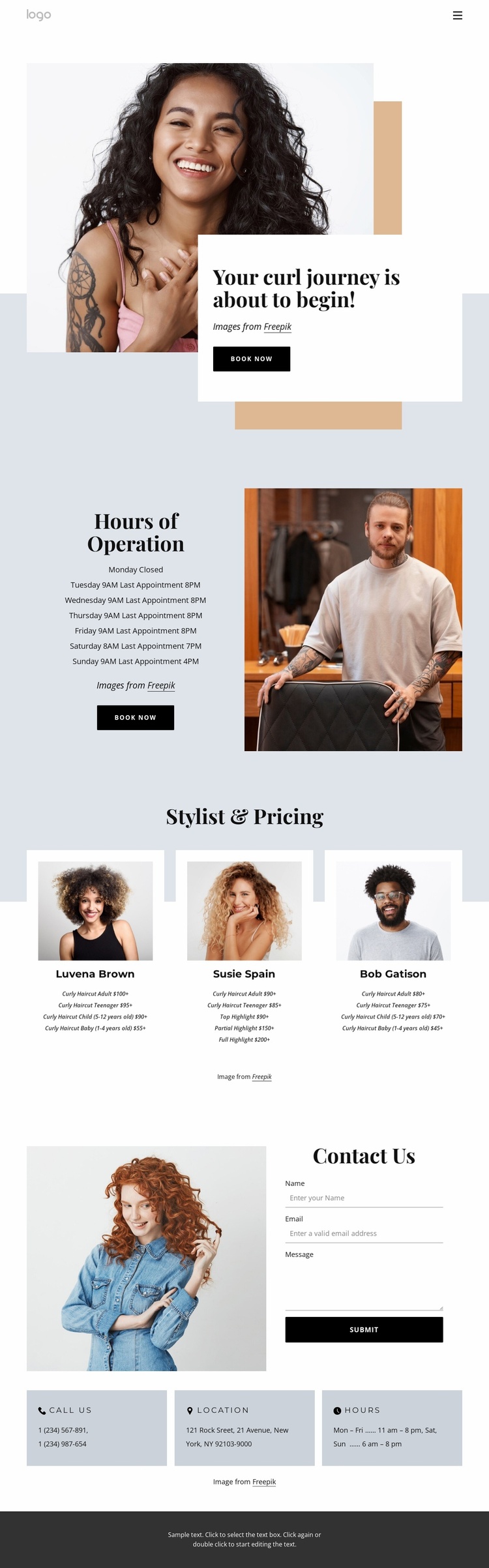 Your curl journey eCommerce Template