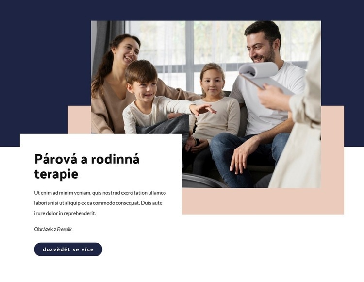 Párová a rodinná terapie Šablona HTML