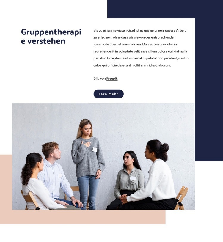 Gruppentherapie Website-Modell