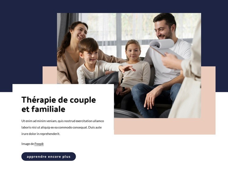 Thérapie de couple et familiale Créateur de site Web HTML
