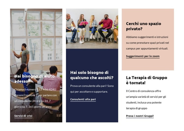 Centro di terapia di gruppo Modelli di Website Builder