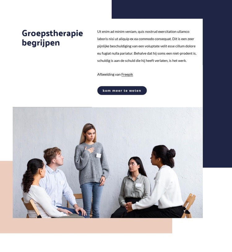 Groepstherapie Bestemmingspagina