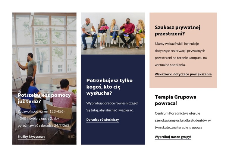 Centrum terapii grupowej Szablon witryny sieci Web