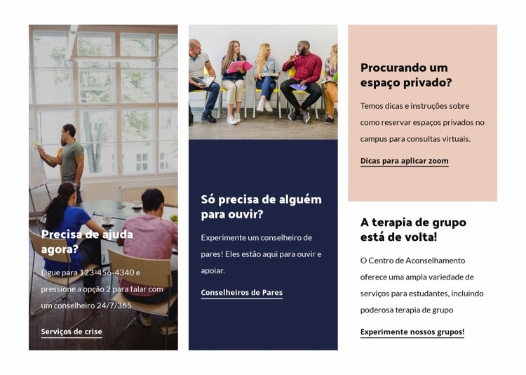 Centro de terapia de grupo Landing Page