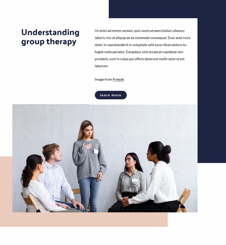 Group therapy Landing Page