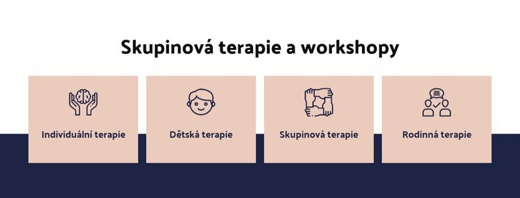 Skupinová terapie a workshopy Šablona