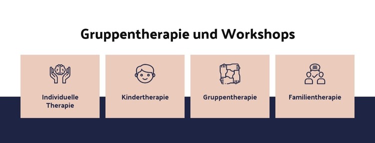 Gruppentherapie und Workshops HTML-Vorlage