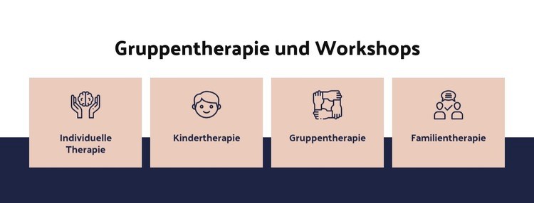 Gruppentherapie und Workshops Website Builder-Vorlagen