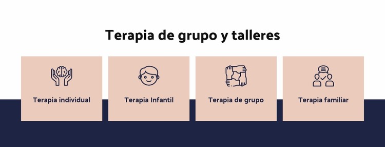 Terapia de grupo y talleres. Plantilla Joomla