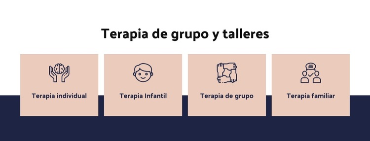 Terapia de grupo y talleres. Tema de WordPress