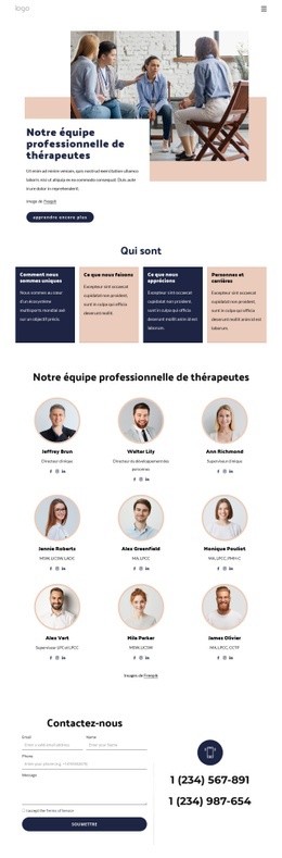 Concepteur De Site Web Pour Notre Équipe Professionnelle De Thérapeutes